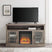 Magnolia Classic Glass Door Highboy Fireplace TV Stand