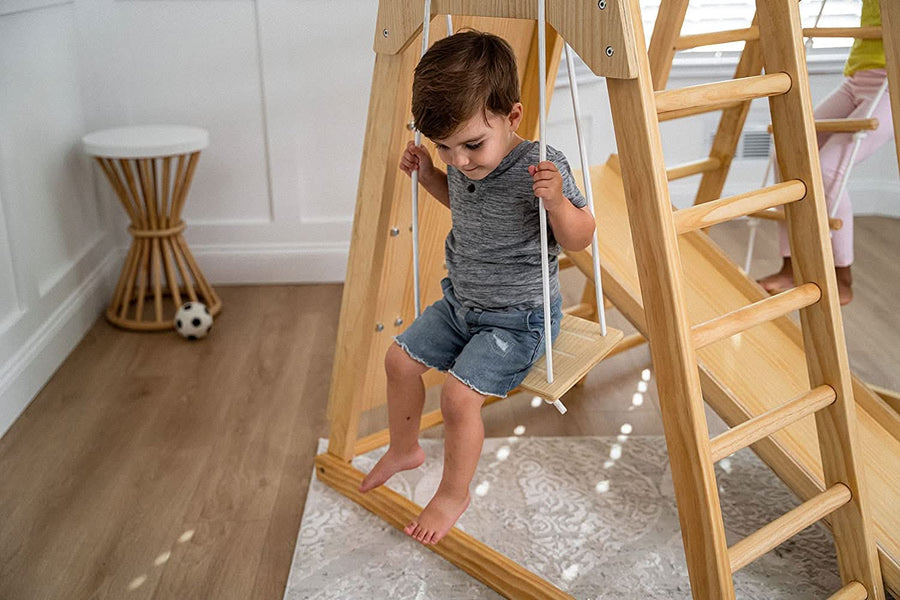 Magnolia Cocomelon 7-in-1 Wooden Indoor Playset – Montessori Climber for Toddlers