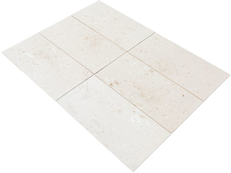 Mayra White Limestone Honed Floor and Wall Tile - Livfloors Collection