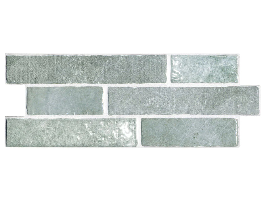 Menta 6.5"x15.25" Interlocking Brick Porcelain Tile Dany Series - Aquatica Collection
