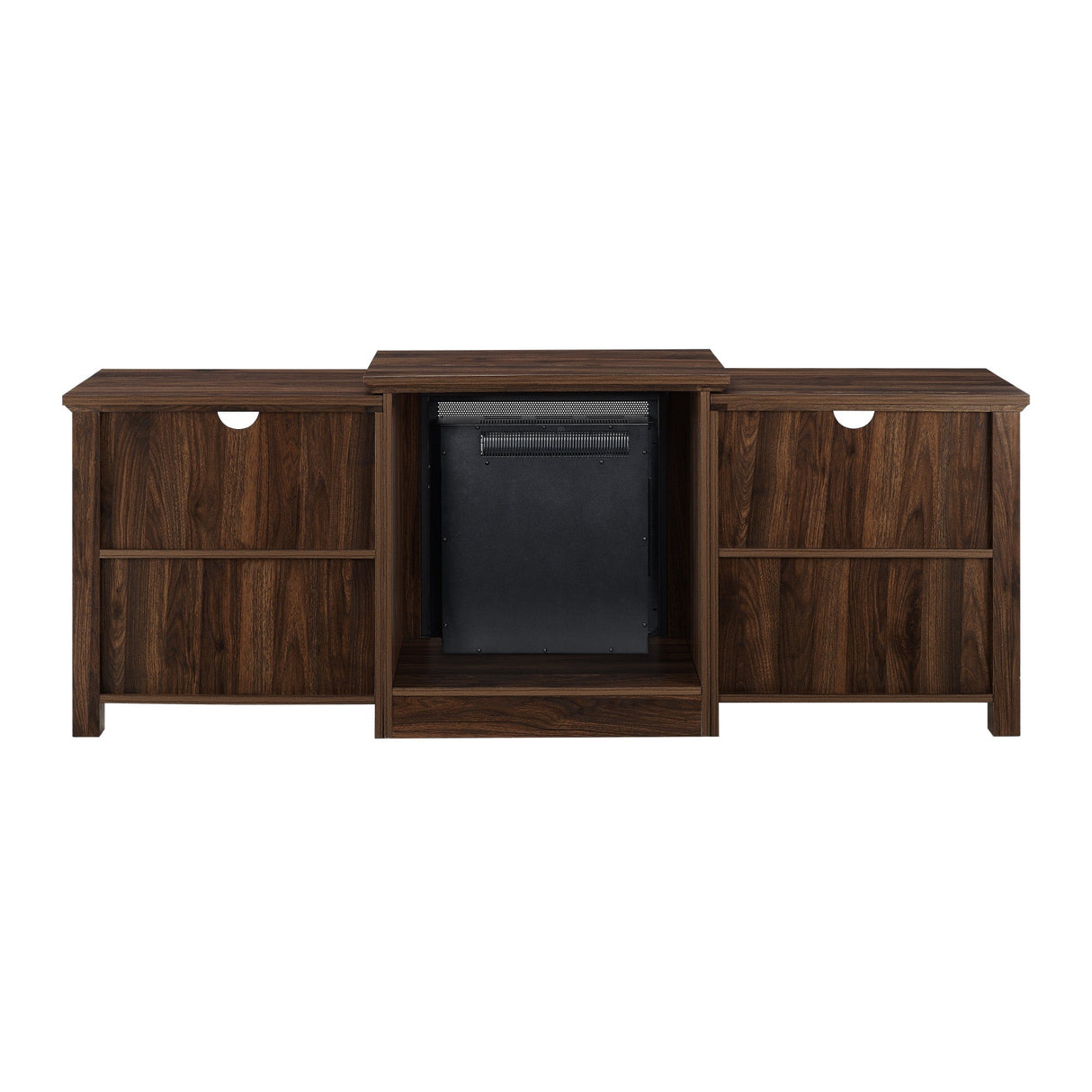 Merrick Open Shelf Fireplace TV Stand