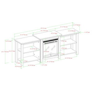 Merrick Open Shelf Fireplace TV Stand