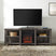 Merrick Open Shelf Fireplace TV Stand