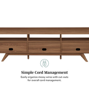 Mid-Century Kela Modern 3-Door TV Stand