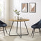 Midpines Modern Veneer and Metal Round Dining Table