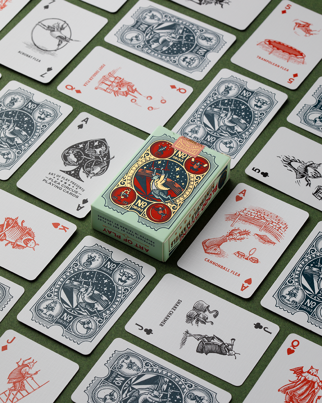 Mini "Flea Circus" Playing Cards