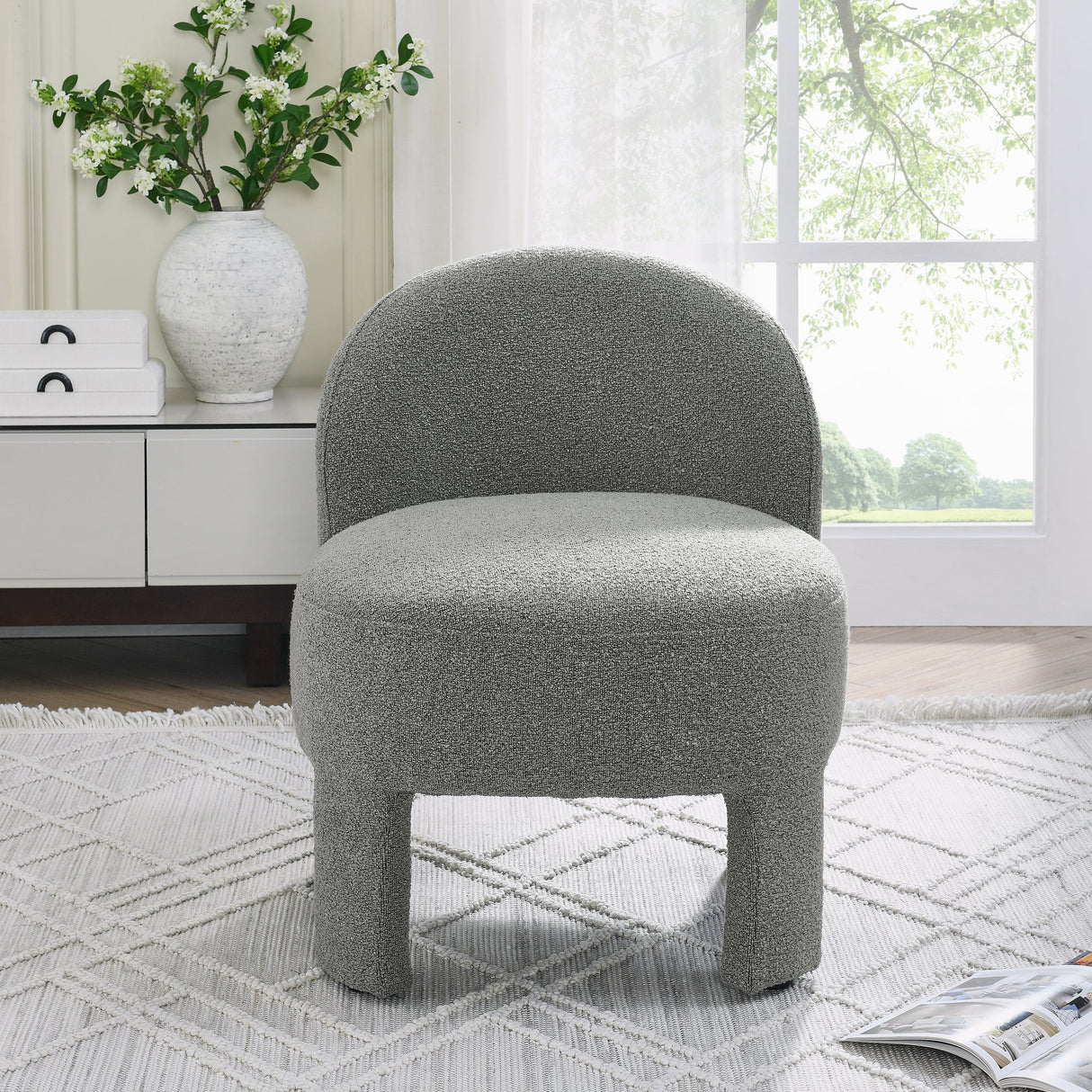 Minimalist Plush Accent Chair