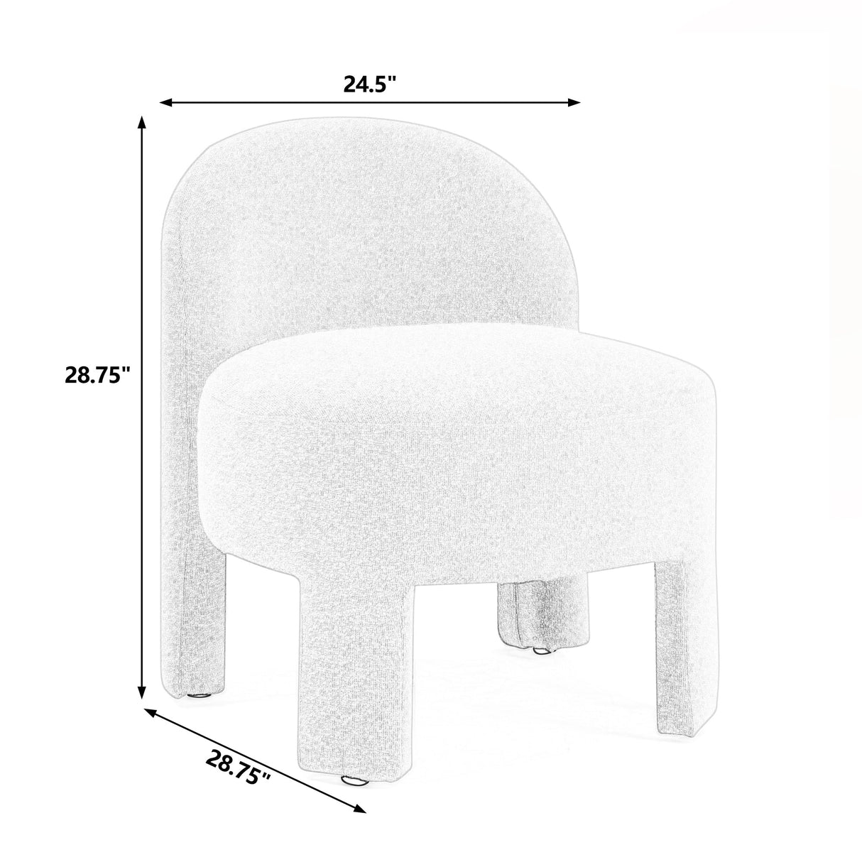Minimalist Plush Accent Chair