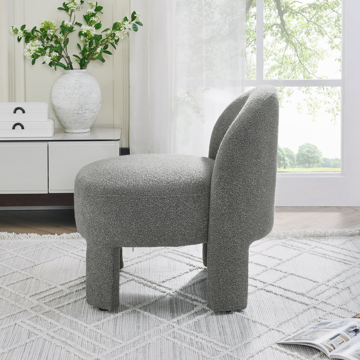 Minimalist Plush Accent Chair