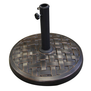 Mira Weave Round Outdoor Patio Umbrella Base