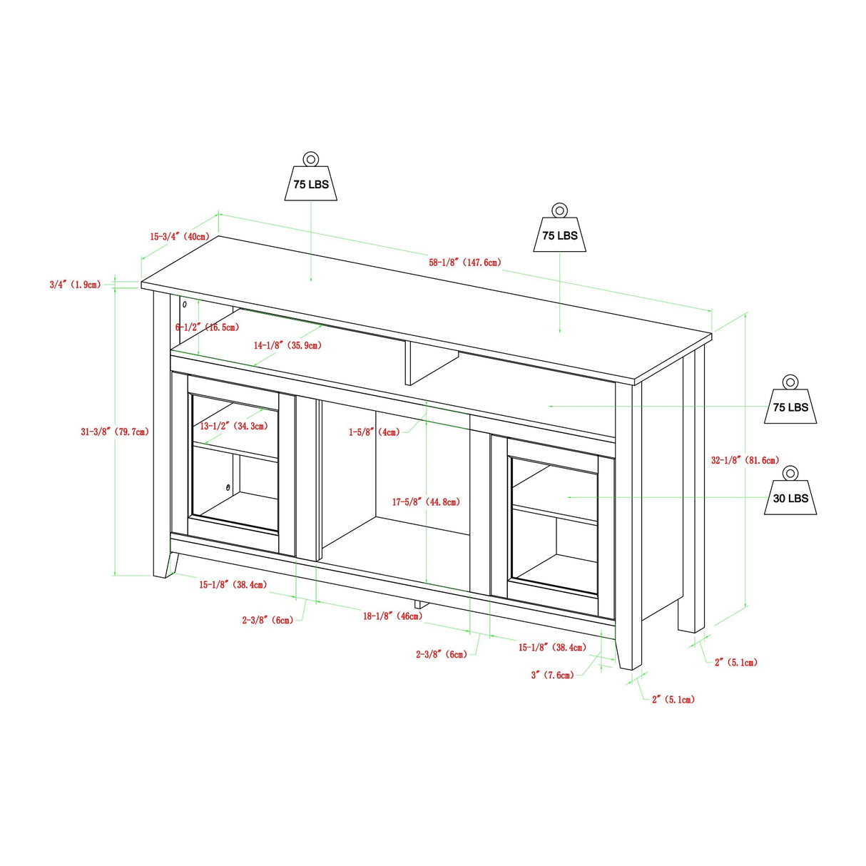 Miro Fireplace TV Stand