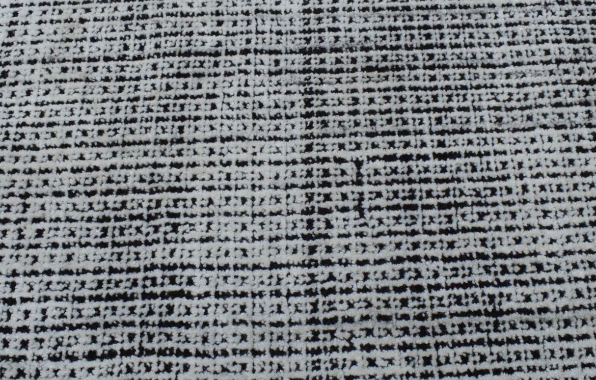Modern Contemporary 5x8 Black and White Handmade Area Rug