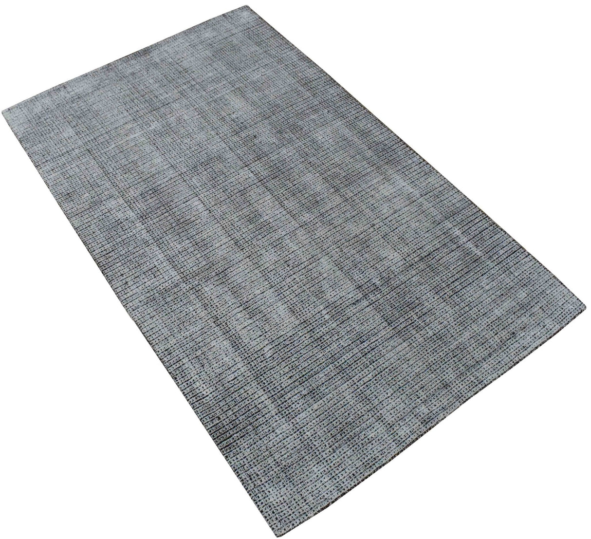 Modern Contemporary 5x8 Black and White Handmade Area Rug