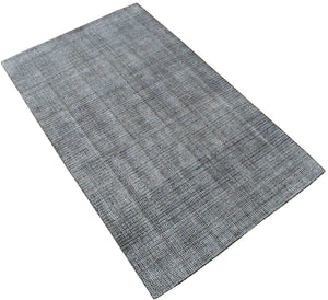 Modern Contemporary 5x8 Black and White Handmade Area Rug
