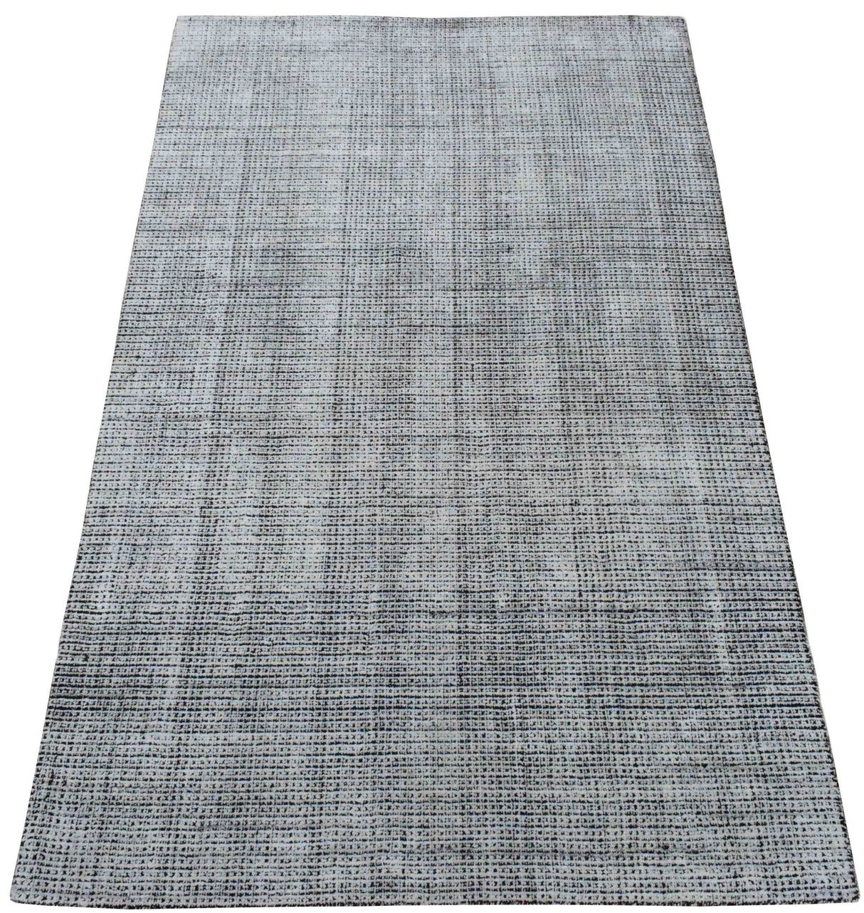 Modern Contemporary 5x8 Black and White Handmade Area Rug