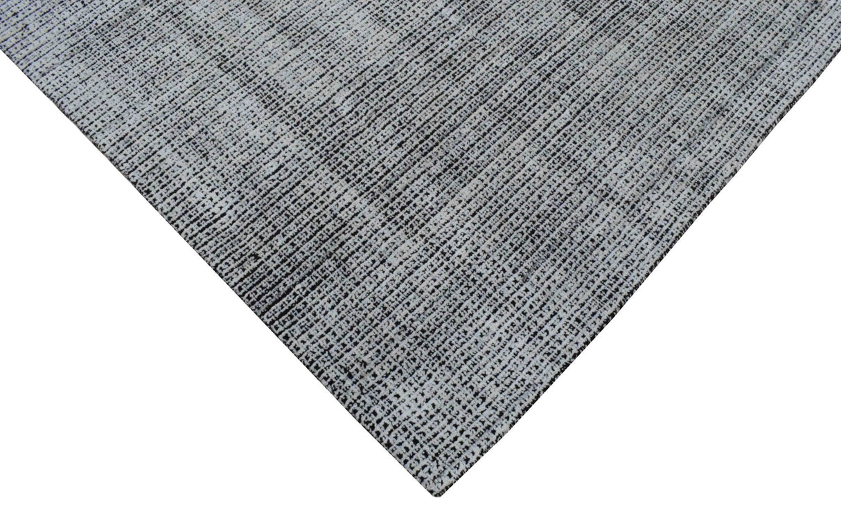 Modern Contemporary 5x8 Black and White Handmade Area Rug