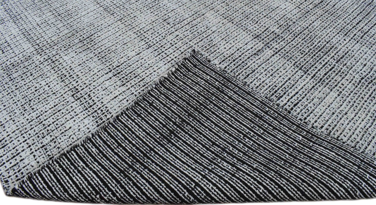 Modern Contemporary 5x8 Black and White Handmade Area Rug