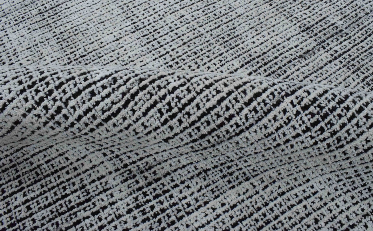 Modern Contemporary 5x8 Black and White Handmade Area Rug
