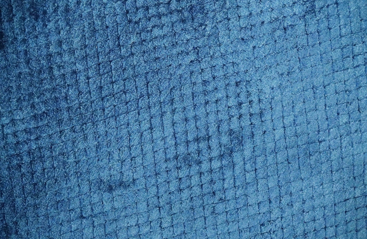 Modern Geometrical Cross Square Hand Made 2x4 Blue Art silk Area Rug