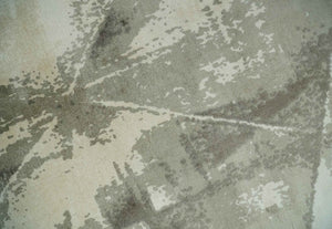 Modern Geometrical Diamond Cut Design Beige and Gray 5x8 Hand loom Viscose Area Rug