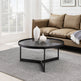 Modern Glass and Metal Round Coffee Table