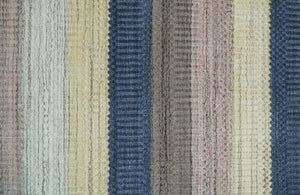 Modern Ombre 8x10 Hand Made Blue, Peach, Brown and Mustard Scandinavian Blended Wool Flatwoven Area Rug | KE39
