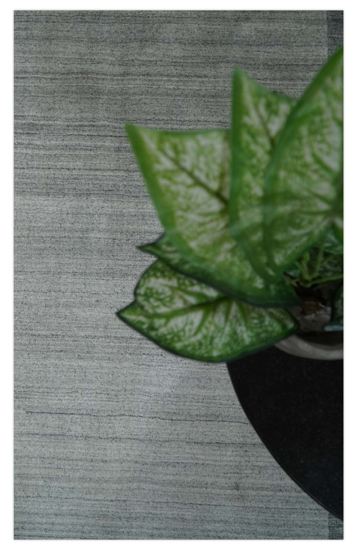 Modern Scandinavian 5x6.5 Gray and Silver Blended Wool Hand Woven Area Rug | HL48