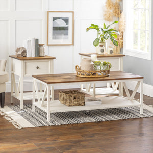 Montgomery 3-Piece Wood Living Room Set