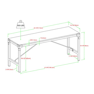 Morgan Iron Dining Bench