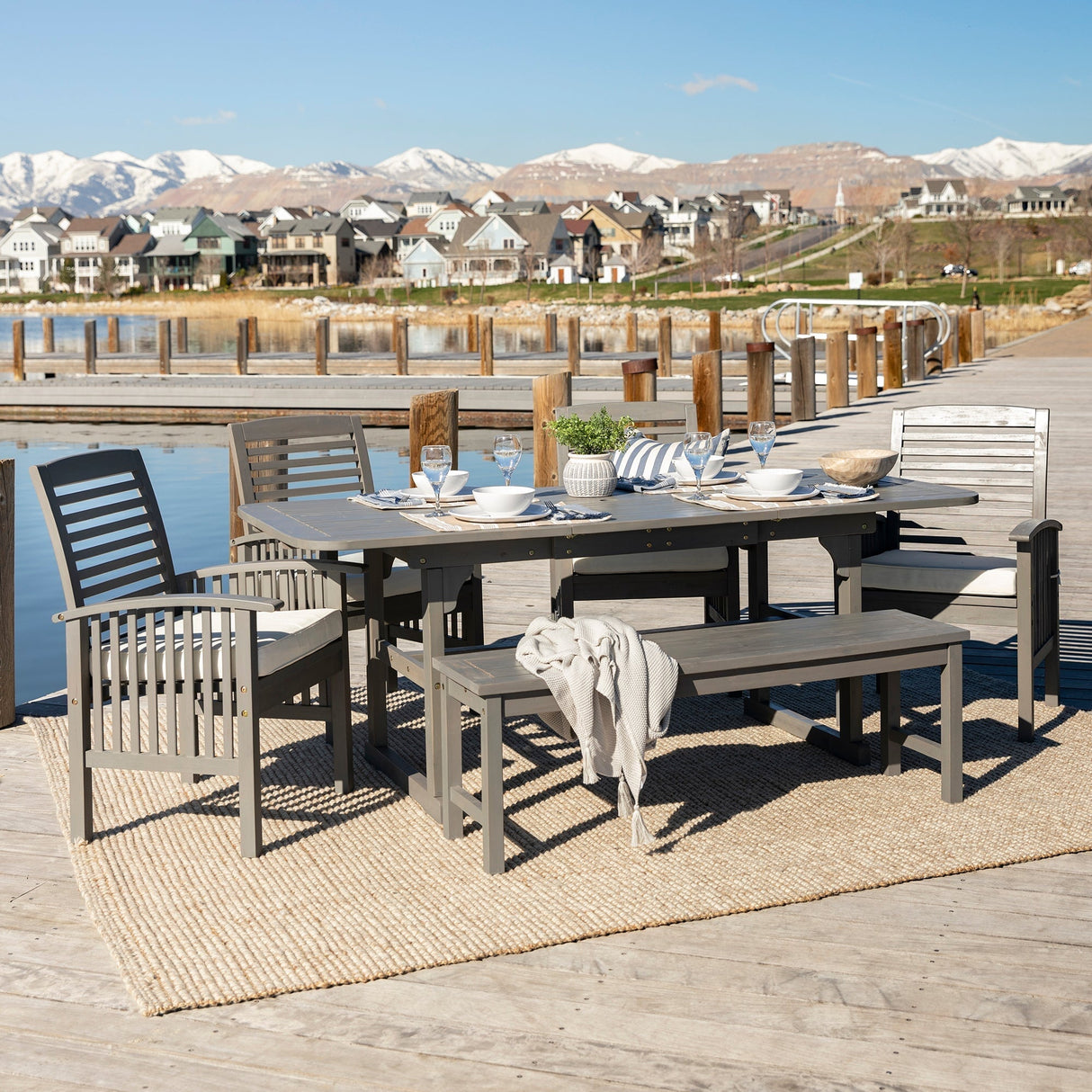 Mumford Outdoor Patio 6-Piece Dining Set