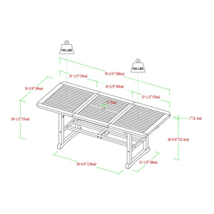 Mumford Outdoor Patio 6-Piece Dining Set