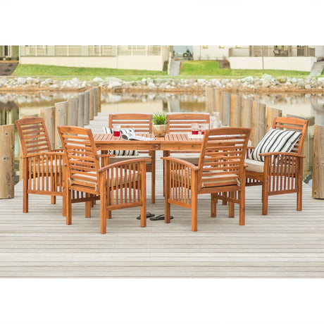 Mumford Outdoor Patio 7-Piece Dining Set with Cushions