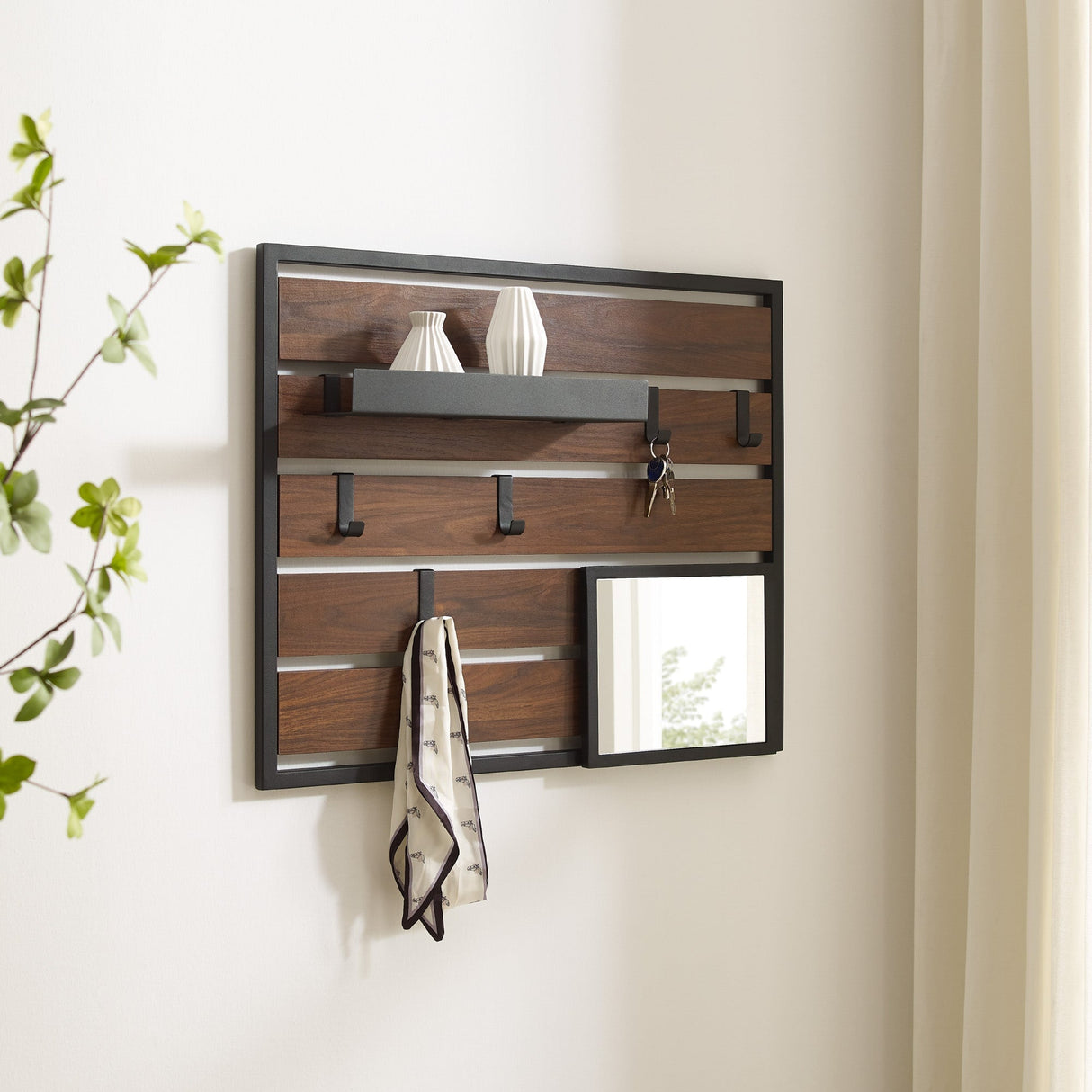 Myra Wall Organizer with Mirror