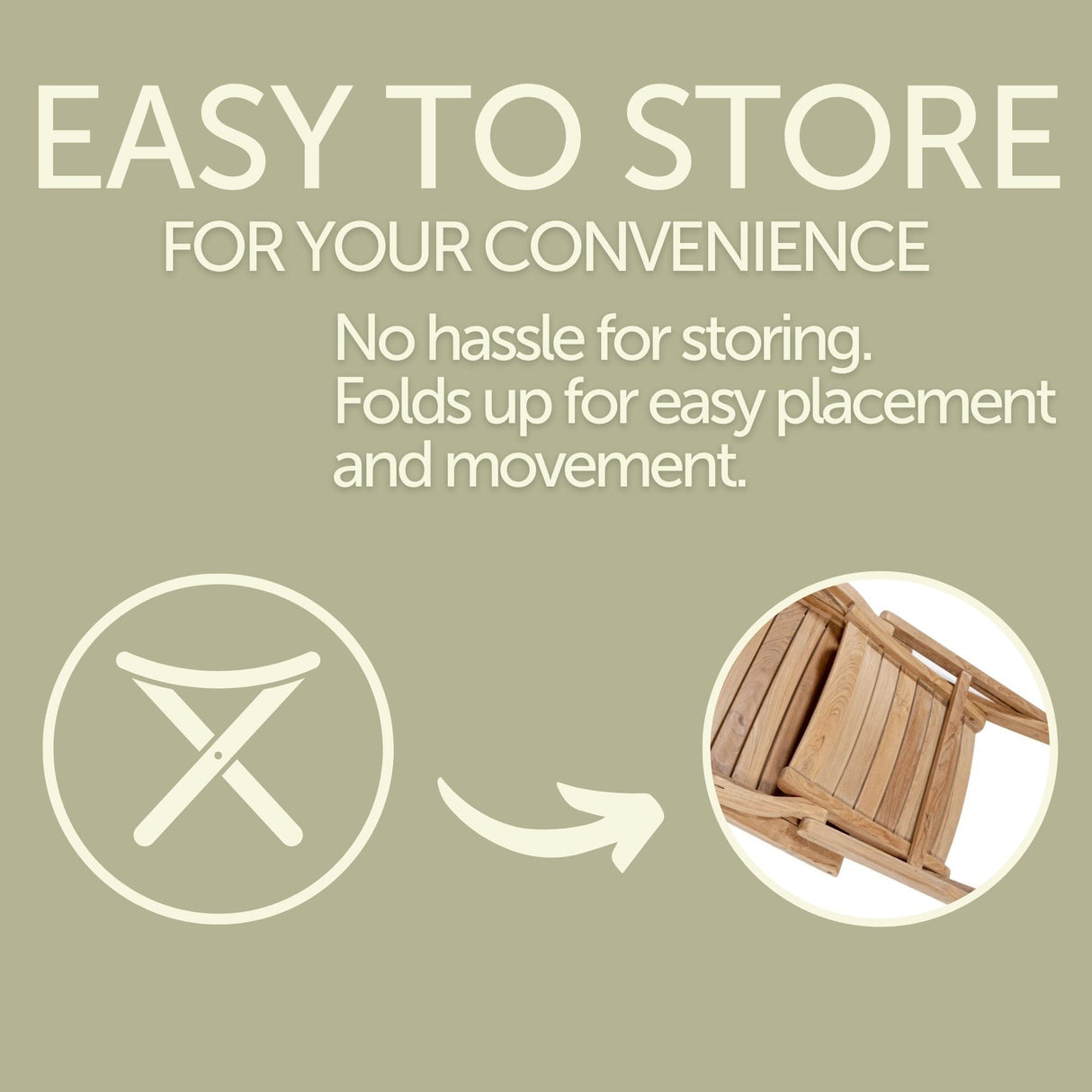 Naples Natural Teak Outdoor Patio Folding Chair with Arm Rests