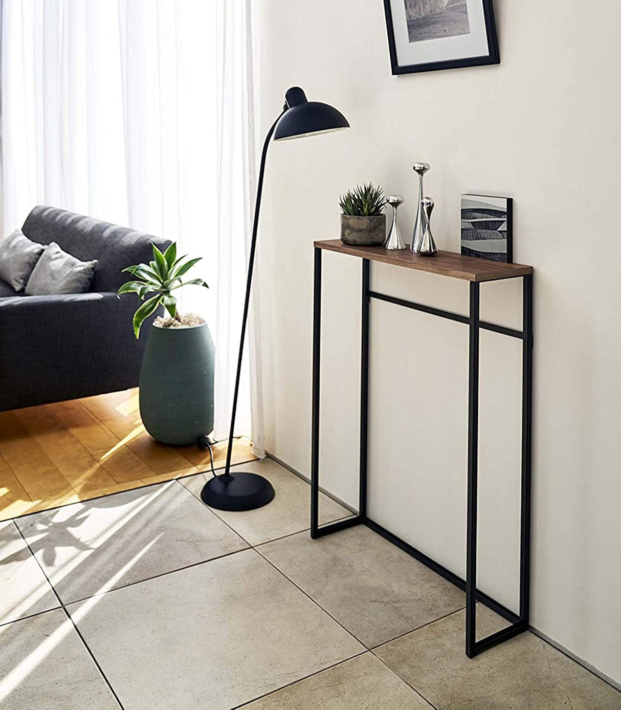 Narrow Entryway Console Table (32" H) - Steel