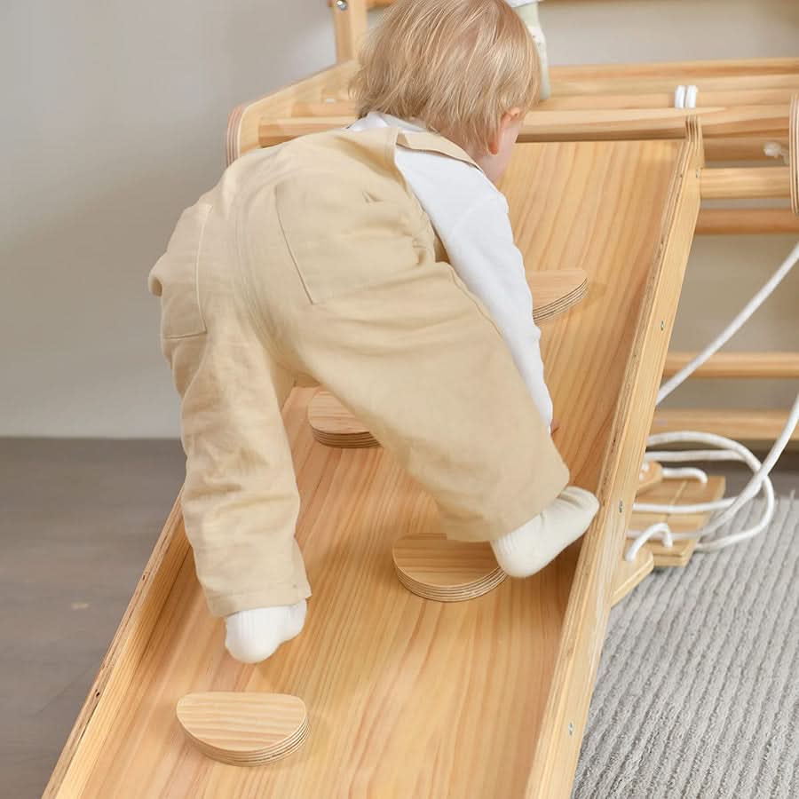 Neem Swedish Wall Ladder & Indoor Wooden Climber for Kids – Home Gym Playset