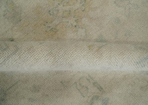Neutral Earthy 8x10 Traditional Camel and Silver Antique Style Hand knotted Wool Area Rug