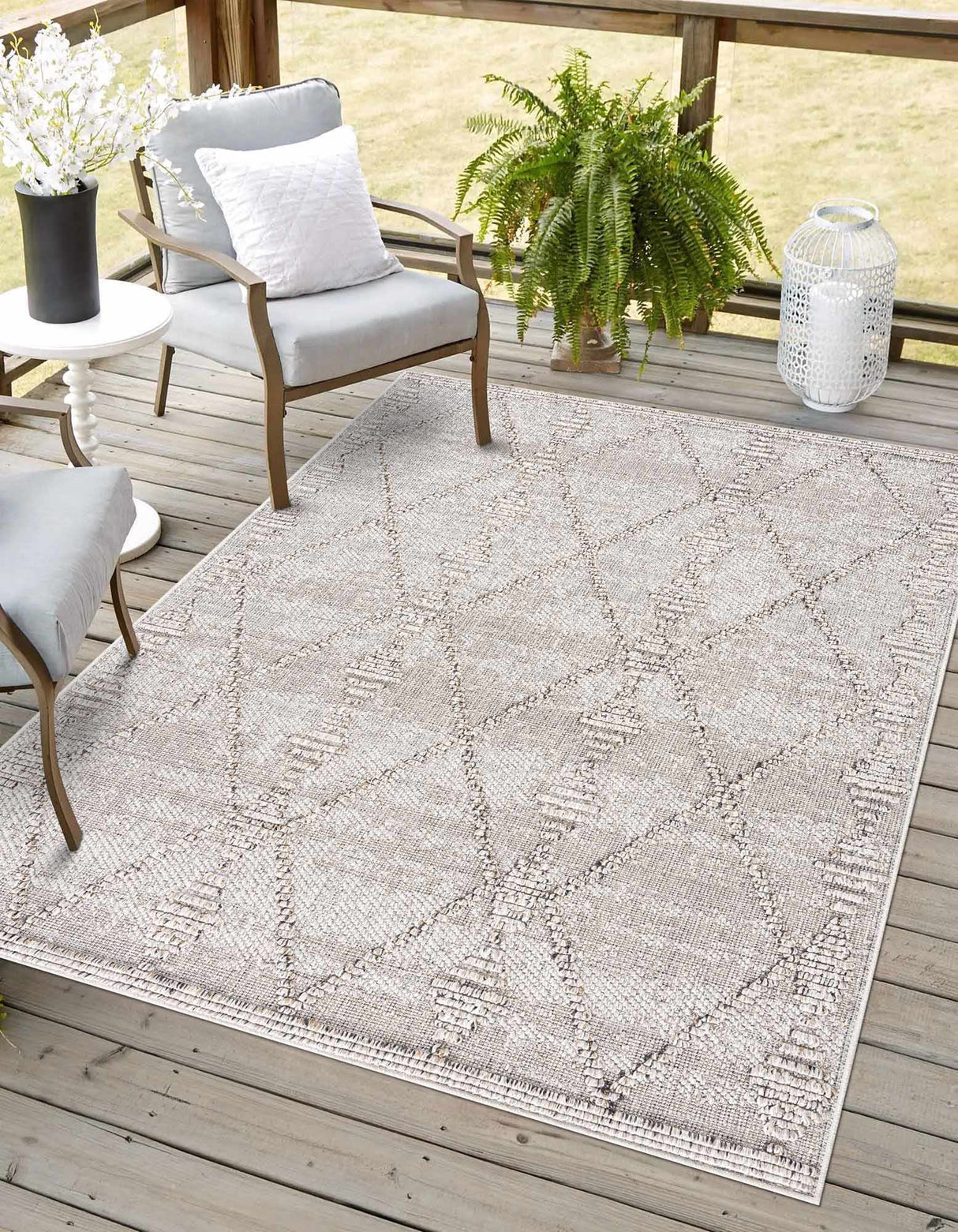 Nyla Bone Indoor & Outdoor Rug - Clearance