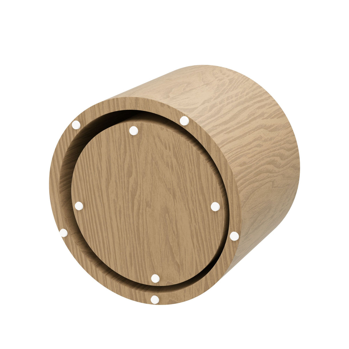 Oak Veneer Nesting Side Table Set