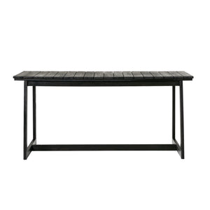 Olas Modern Wood Outdoor Slat-Top Dining Table