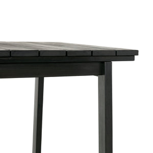 Olas Modern Wood Outdoor Slat-Top Dining Table