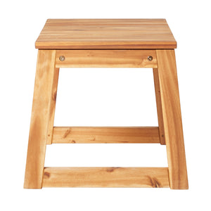 Olas Modern Wood Outdoor Slat-Top Side Table