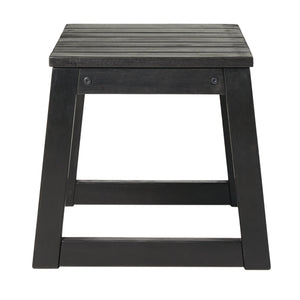 Olas Modern Wood Outdoor Slat-Top Side Table