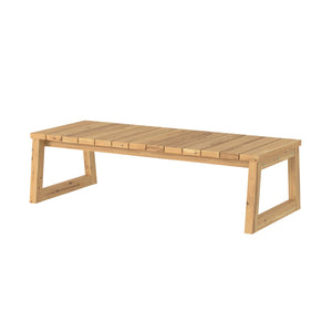 Olas Modern Wood Slat-Top Outdoor Coffee Table