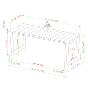 Olas Modern Wood Slat-Top Outdoor Coffee Table