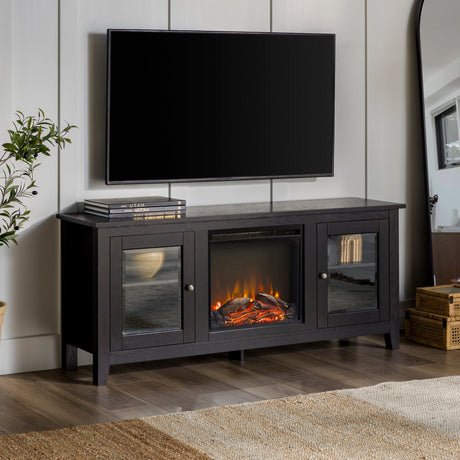 Olin Traditional Electric Fireplace TV Stand