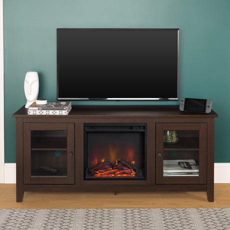 Olin Traditional Electric Fireplace TV Stand