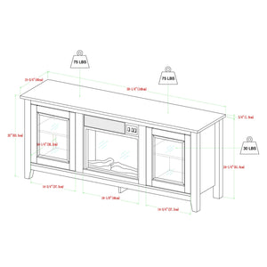 Olin Traditional Electric Fireplace TV Stand