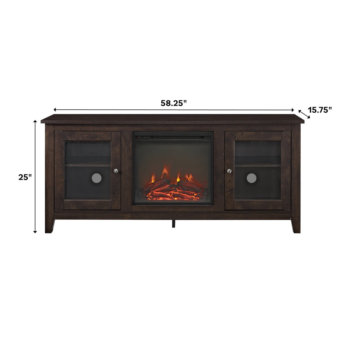 Olin Traditional Electric Fireplace TV Stand