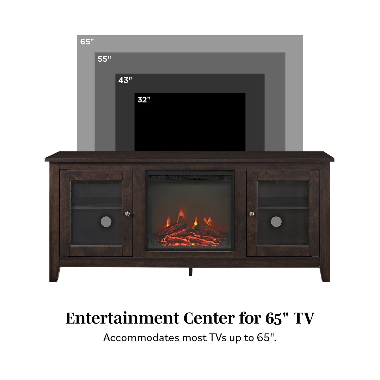 Olin Traditional Electric Fireplace TV Stand